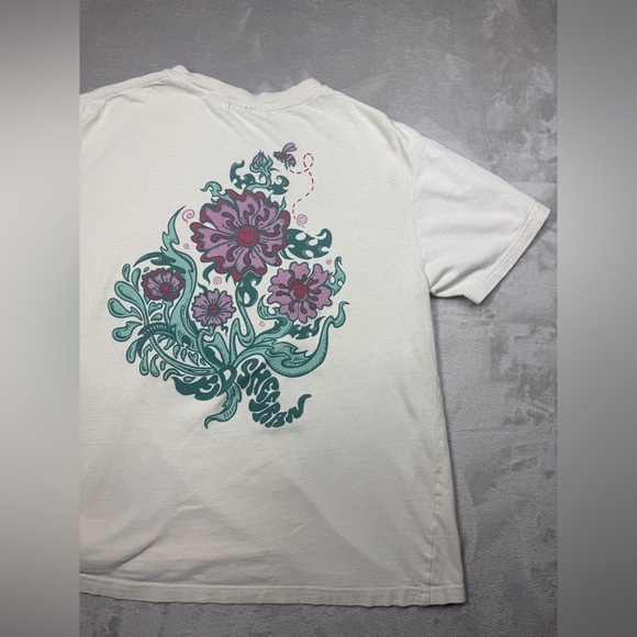 Ed Sheeran Bloom in the Wild Natural Cream Floral Worn In Band Tee T-Shirt M - Picture 3 of 16